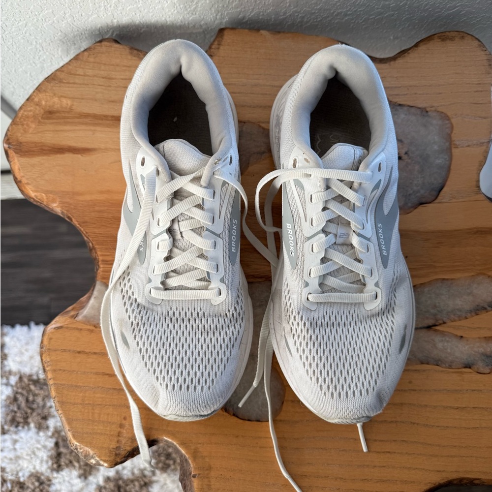 Brooks White Athletic Running Shoes